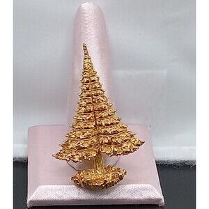 Marcel Boucher Golden Tree Brooch Signed & Numbered MidCentury 60s Vintage